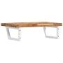 Wall-mounted sink shelf made of steel and solid acacia wood by , bathroom vanities - Ref: Foro24-3302850, Price: 86,08 €, Dis...