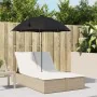 Double sun lounger with cushions and beige synthetic rattan umbrella by , Loungers - Ref: Foro24-368085, Price: 309,70 €, Dis...