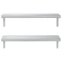 Wall shelves 2 units stainless steel silver 75x23.5 cm by , Shelves and shelves - Ref: Foro24-3214507, Price: 62,02 €, Discou...