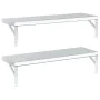 Wall shelves 2 units stainless steel silver 75x23.5 cm by , Shelves and shelves - Ref: Foro24-3214507, Price: 62,02 €, Discou...