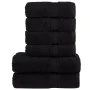 6-teiliges Handtuchset aus 100% Baumwolle in Schwarz, 600 g/m². von , Handtücher - Ref: Foro24-137565, Preis: 49,84 €, Rabatt: %