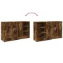 Engineered smoked oak wood sink cabinet 90x29x55 cm by , Bathroom furniture - Ref: Foro24-848126, Price: 77,95 €, Discount: %