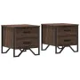 Bedside tables 2 units engineered wood brown oak 40x41x40 cm by , Nightstands - Ref: Foro24-848513, Price: 95,81 €, Discount: %