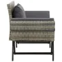 Garden bench with gray synthetic rattan cushions 176 cm by , garden benches - Ref: Foro24-317183, Price: 238,20 €, Discount: %