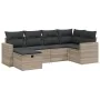 Set mit 6 Gartensofas und Kissen synthetisches Rattangrau von , Gartensets - Ref: Foro24-3263488, Preis: 456,93 €, Rabatt: %