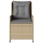 Garden reclining armchairs 2 units synthetic rattan beige by , Garden chairs - Ref: Foro24-368655, Price: 204,67 €, Discount: %