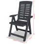 Reclining garden chair in anthracite grey plastic by , Garden chairs - Ref: Foro24-43591, Price: 59,30 €, Discount: %