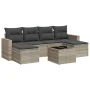 7-piece garden sofa set with light gray PE rattan cushions by , Garden sets - Ref: Foro24-3219322, Price: 468,03 €, Discount: %