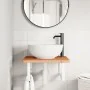 Wall-mounted sink shelf made of steel and solid beech wood by , bathroom vanities - Ref: Foro24-3302424, Price: 64,29 €, Disc...