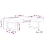 Wall-mounted sink shelf made of steel and solid beech wood by , bathroom vanities - Ref: Foro24-3302376, Price: 89,73 €, Disc...