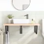 Wall-mounted sink shelf made of steel and solid beech wood by , bathroom vanities - Ref: Foro24-3302523, Price: 145,65 €, Dis...