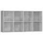 Gray plywood shelving/sideboard 66x30x130 cm by vidaXL, Bookcases and shelves - Ref: Foro24-800157, Price: 82,96 €, Discount: %