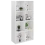 Shelving unit/Sideboard in glossy white plywood 66x30x130 cm by vidaXL, Bookcases and shelves - Ref: Foro24-800159, Price: 88...