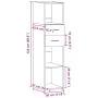 Hoher Schrank aus grauem Beton-Ingenieurholz, 30x42,5x124 cm. von , Sideboards - Ref: Foro24-846155, Preis: 80,53 €, Rabatt: %