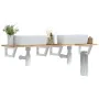 Wall-mounted sink shelf made of steel and solid acacia wood by , bathroom vanities - Ref: Foro24-3302686, Price: 117,25 €, Di...