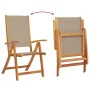 Garden dining set 5 pieces solid acacia wood and textilene by , Garden sets - Ref: Foro24-3279322, Price: 539,65 €, Discount: %