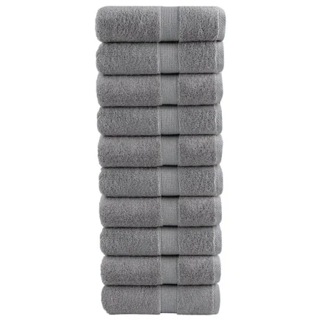 Guest towels 10 units 100% cotton gray 30x50 cm 600 gsm by , Towels - Ref: Foro24-137304, Price: 25,56 €, Discount: %