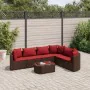 7-teiliges Gartensitzgruppen-Set mit braunen PE-Rattan-Kissen. von , Gartensets - Ref: Foro24-3308381, Preis: 420,83 €, Rabat...