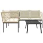 Garden sofa with black steel frame and textilene cushions by , Garden sets - Ref: Foro24-3283748, Price: 415,66 €, Discount: %