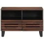 Solid mango wood TV stand in brown, 70x34x46 cm by , CD and DVD storage - Ref: Foro24-377443, Price: 111,26 €, Discount: %