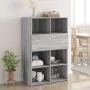 Engineered wood sideboard in Sonoma grey, 80x42.5x124 cm. by , Sideboards - Ref: Foro24-3281390, Price: 159,25 €, Discount: %