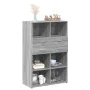 Engineered wood sideboard in Sonoma grey, 80x42.5x124 cm. by , Sideboards - Ref: Foro24-3281390, Price: 159,25 €, Discount: %