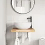 Wall-mounted sink shelf made of steel and solid acacia wood by , bathroom vanities - Ref: Foro24-3302764, Price: 76,54 €, Dis...