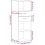 Hoher Schrank aus weißem Ingenieurholz 45x42,5x124 cm. von , Sideboards - Ref: Foro24-846166, Preis: 94,32 €, Rabatt: %