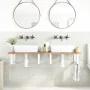 Wall-mounted sink shelf made of steel and solid acacia wood by , bathroom vanities - Ref: Foro24-3302836, Price: 117,87 €, Di...