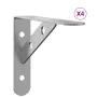 Shelf brackets 4 pcs stainless steel silver 15x2.5x11.5 cm by , Shelves and shelves - Ref: Foro24-30296, Price: 15,91 €, Disc...