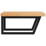 Wall-mounted steel and solid oak wood sink shelf by , bathroom vanities - Ref: Foro24-3302495, Price: 118,20 €, Discount: %