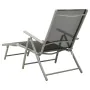 Black and silver textilene and aluminum folding lounger by vidaXL, Loungers - Ref: Foro24-312191, Price: 92,96 €, Discount: %