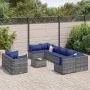 Garden sofa set with 10 pieces of synthetic gray rattan cushions by , Garden sets - Ref: Foro24-3308311, Price: 563,79 €, Dis...