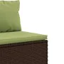 Garden sofa set 4 pieces with brown synthetic rattan cushions by , Garden sets - Ref: Foro24-3308462, Price: 341,80 €, Discou...