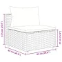 Gartensofa-Set und Kissen, 8-teilig, aus schwarzem Kunststoff-Rattan. von , Gartensets - Ref: Foro24-3308387, Preis: 537,18 €...