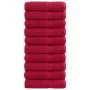 Shower towels 10 pcs 100% cotton red 70x140 cm 600 gsm by , Towels - Ref: Foro24-137406, Price: 108,39 €, Discount: %