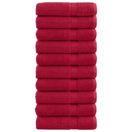 Shower towels 10 pcs 100% cotton red 70x140 cm 600 gsm by , Towels - Ref: Foro24-137406, Price: 108,39 €, Discount: %