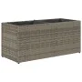 Garden planter with 2 gray PE rattan planters 72x30x32 cm by , Pots and planters - Ref: Foro24-366424, Price: 45,83 €, Discou...