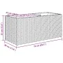 Garden planter with 2 gray PE rattan planters 72x30x32 cm by , Pots and planters - Ref: Foro24-366424, Price: 45,83 €, Discou...