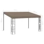 Pergola with wall-mounted assembly in taupe gray 4x3 m by vidaXL, Tents and gazebos - Ref: Foro24-312261, Price: 269,99 €, Di...