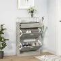 Shoe cabinet made of gray concrete plywood 63x24x104 cm by , Shoe racks and shoe organizers - Ref: Foro24-342565, Price: 104,...