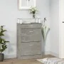 Shoe cabinet made of gray concrete plywood 63x24x104 cm by , Shoe racks and shoe organizers - Ref: Foro24-342565, Price: 104,...