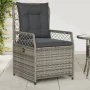 Reclining garden armchairs 2 units synthetic gray rattan by , Garden chairs - Ref: Foro24-368663, Price: 208,28 €, Discount: %