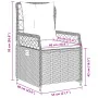 Reclining garden armchairs 2 units synthetic gray rattan by , Garden chairs - Ref: Foro24-368663, Price: 208,28 €, Discount: %