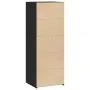 Hoher Schrank aus schwarzem Ingenieurholz 45x41x124 cm von , Sideboards - Ref: Foro24-846391, Preis: 79,13 €, Rabatt: %