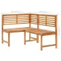 Solid acacia wood corner garden bench 140 cm by vidaXL, garden benches - Ref: Foro24-312422, Price: 215,46 €, Discount: %