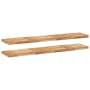 Floating shelf 2 units acacia wood oil finish 120x30x4 cm by , Shelves and shelves - Ref: Foro24-3279620, Price: 134,85 €, Di...