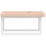 Wall-mounted steel and solid oak wood sink shelf by , bathroom vanities - Ref: Foro24-3302468, Price: 106,46 €, Discount: %