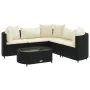 6-teiliges Gartensofa-Set und Kissen aus schwarzem Kunststoff-Rattan. von , Gartensets - Ref: Foro24-3308392, Preis: 401,57 €...