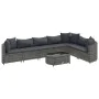 Gartensofa-Set und Kissen, 8-teilig, aus grauem Kunst-Rattan. von , Gartensets - Ref: Foro24-3308386, Preis: 491,37 €, Rabatt: %